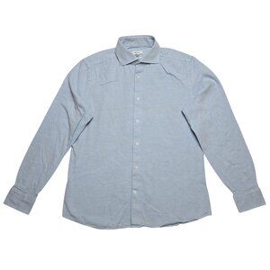 Reiss Shirt Mens Medium Light‎ Blue Regular Fit Long Sleeve Button Up Office